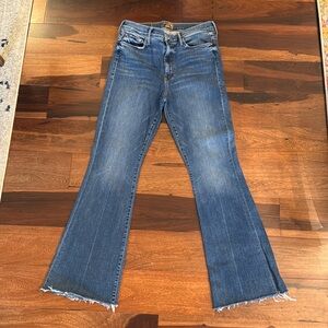 MOTHER Blue Denim Flare Jeans